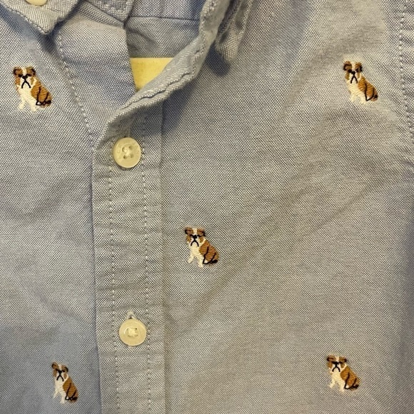 NWOT Janie and Jack bulldogs Oxford button up shirt. Size: 18-24 months - Picture 2 of 4